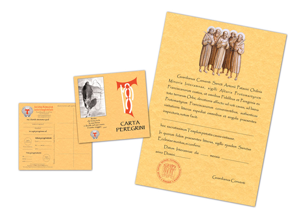 Request the Pilgrim's Credential of Franciscan Protomartyrs' Way pilgrimage in Umbria Italy