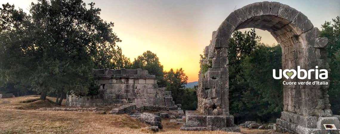 Stage 5 from San Gemini to Cesi on the Way of the Proto-martyrs. Carsulae archaeological site Umbria Italy